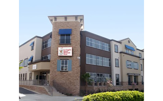 Front of the Helms Building at the Los Angeles RMH